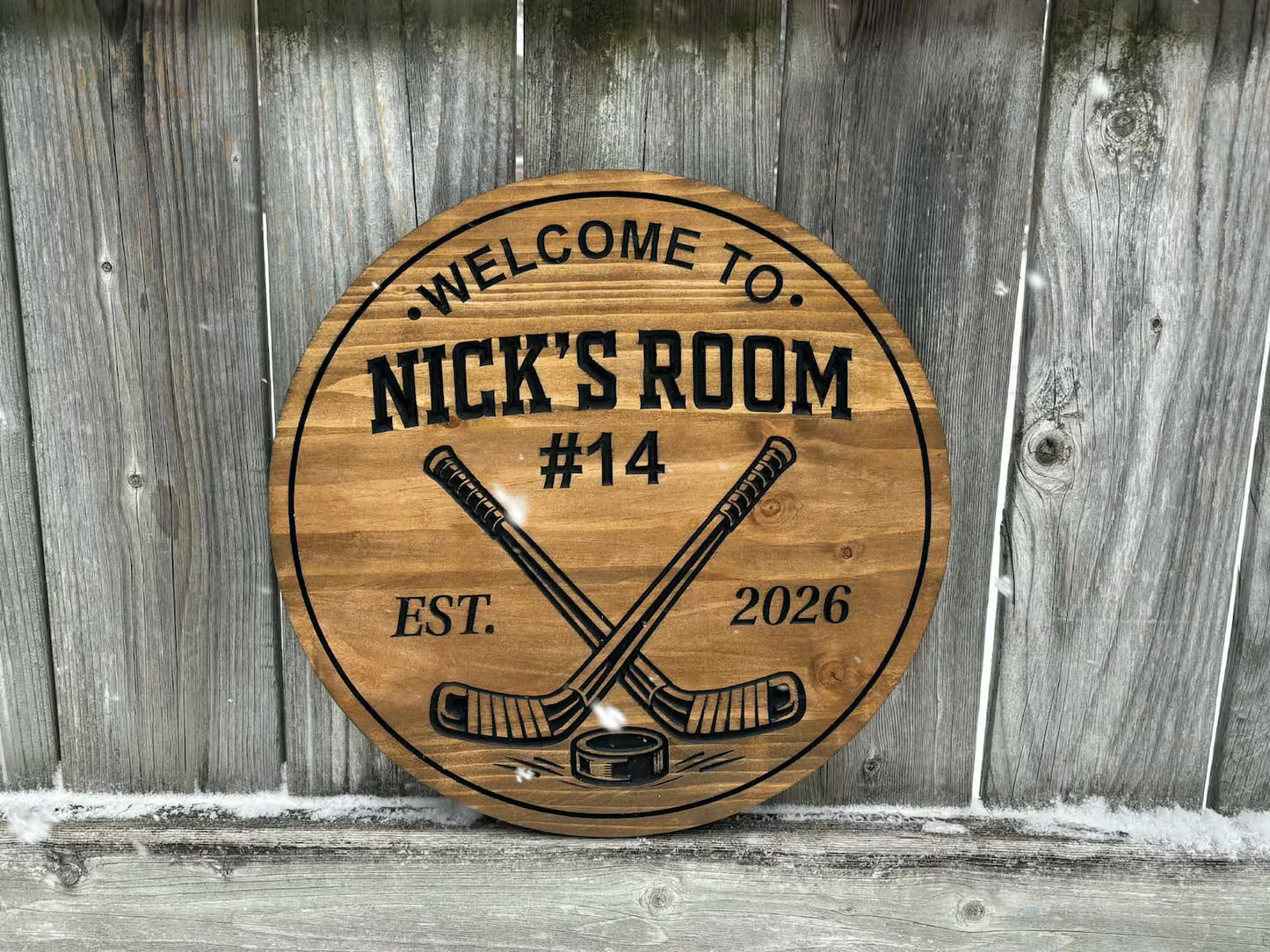 Custom Hockey Player Sign