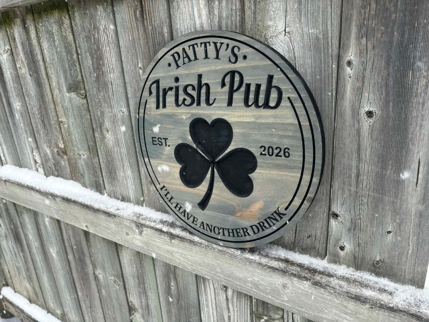 Circular Irish Pub Sign