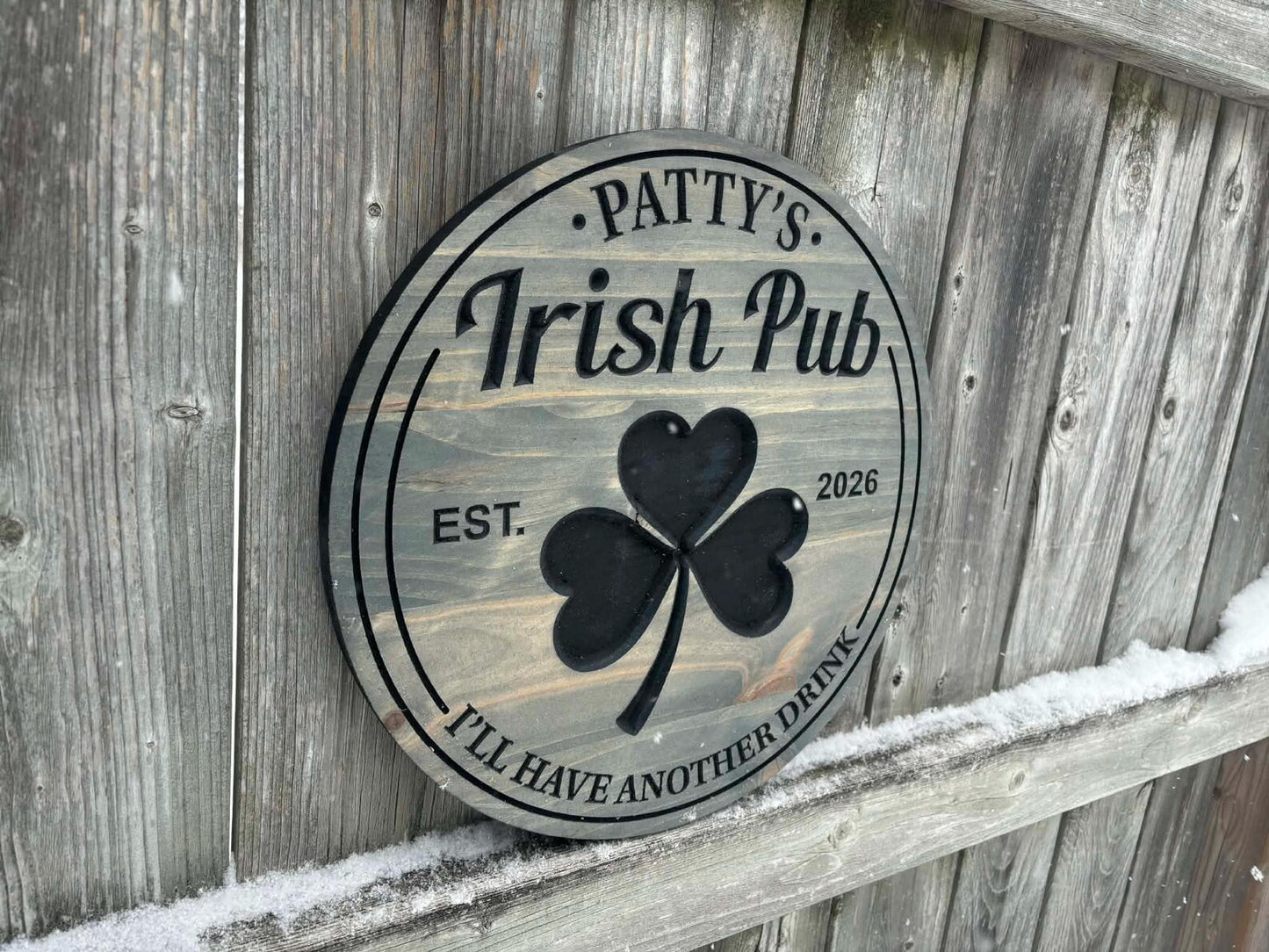 Circular Irish Pub Sign