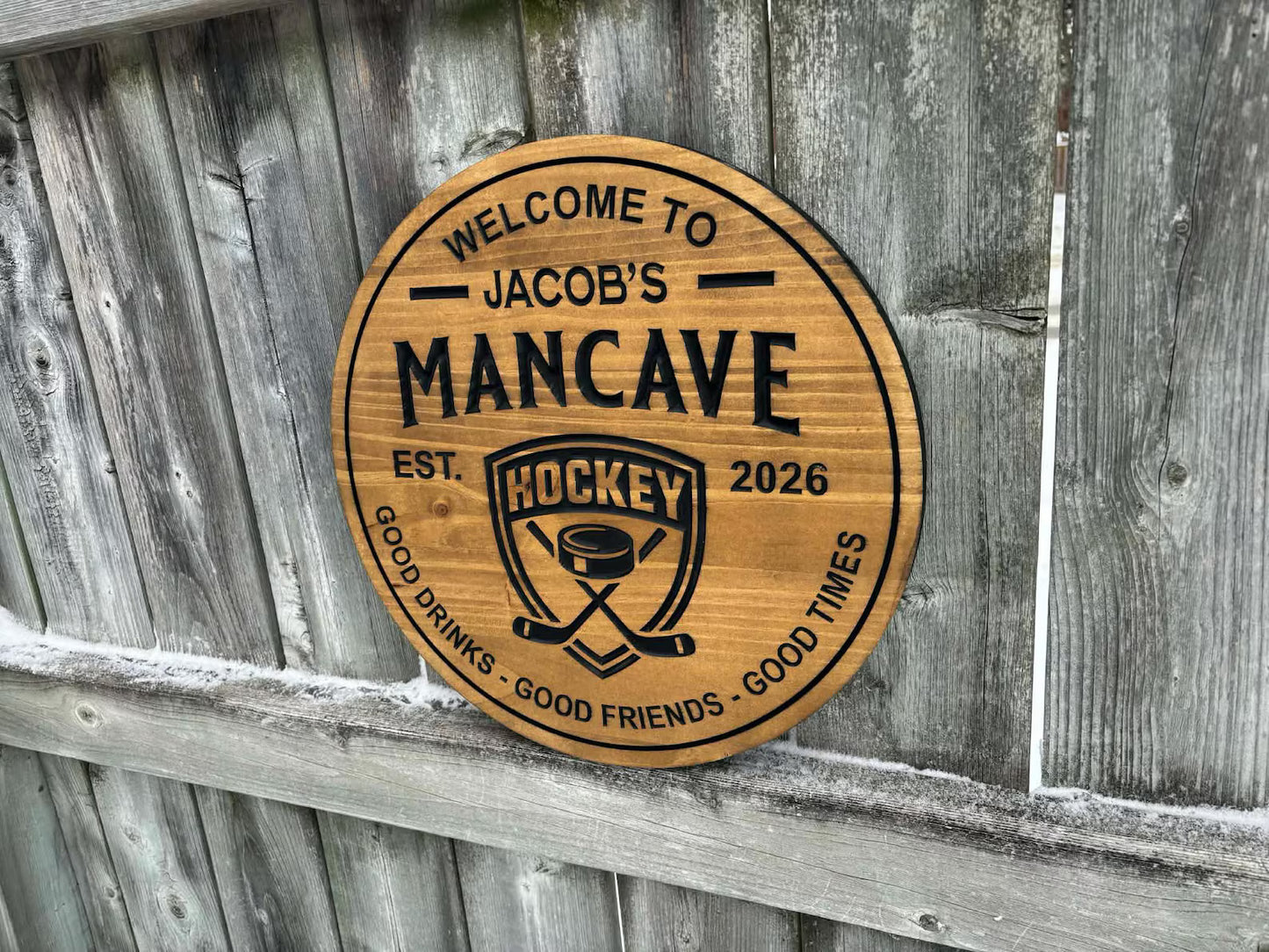 Hockey Mancave Sign