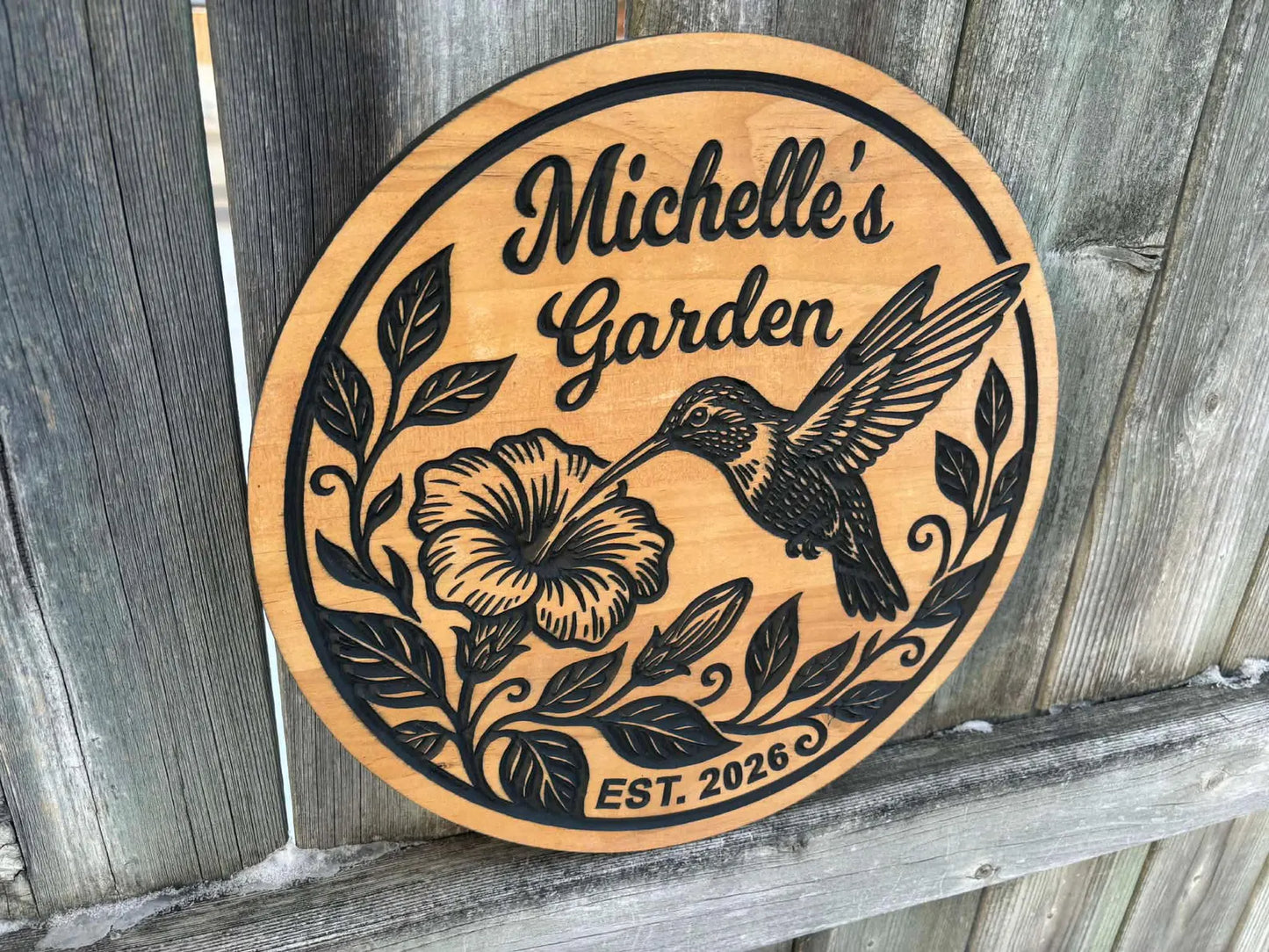 Humming Bird Garden Sign