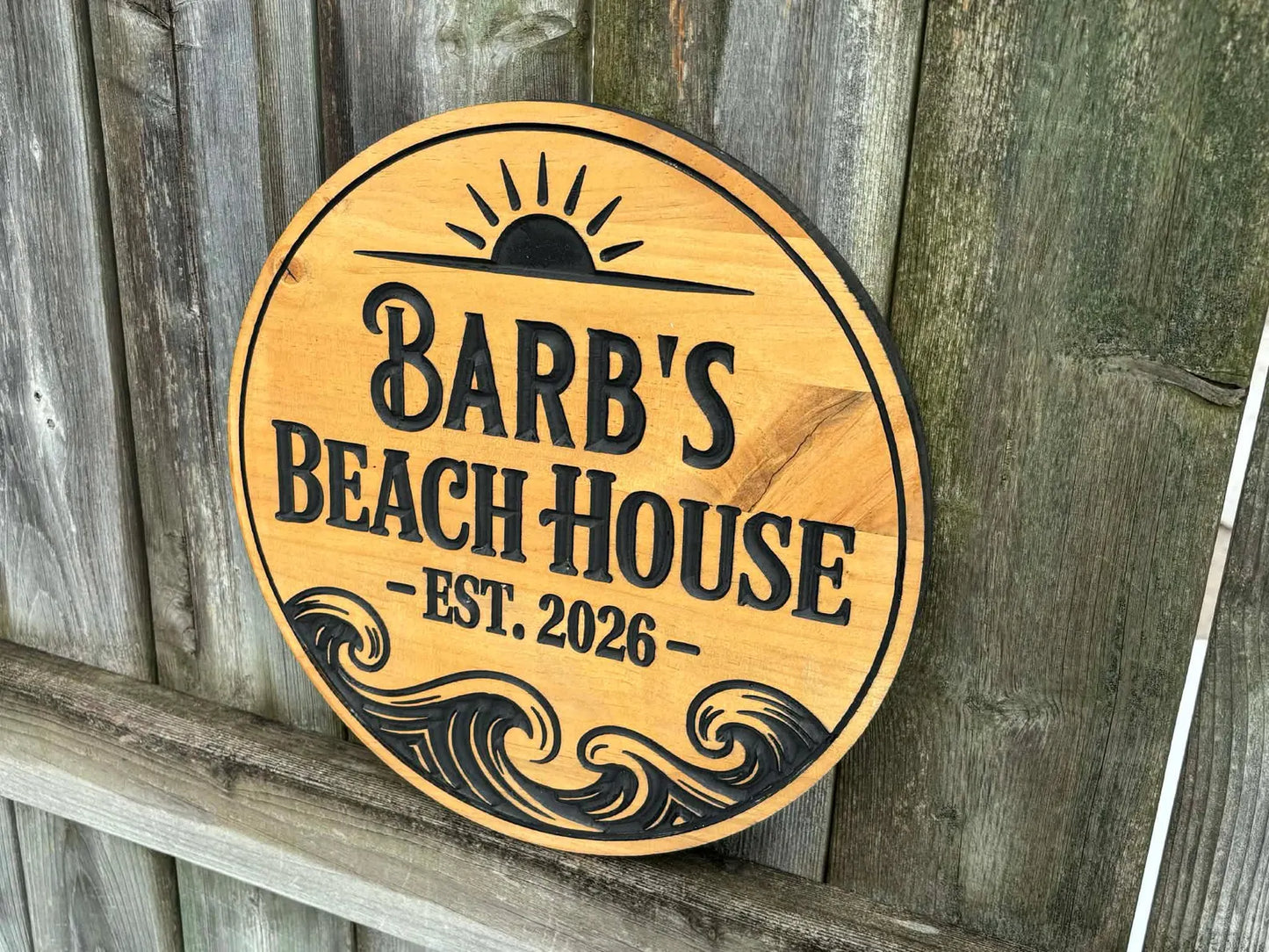 Custom Beach House Sign