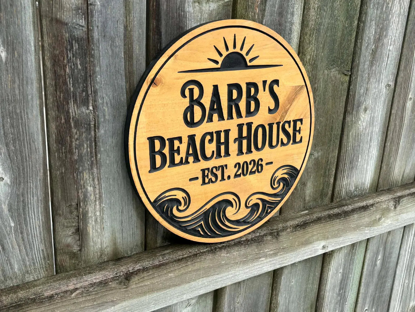 Custom Beach House Sign