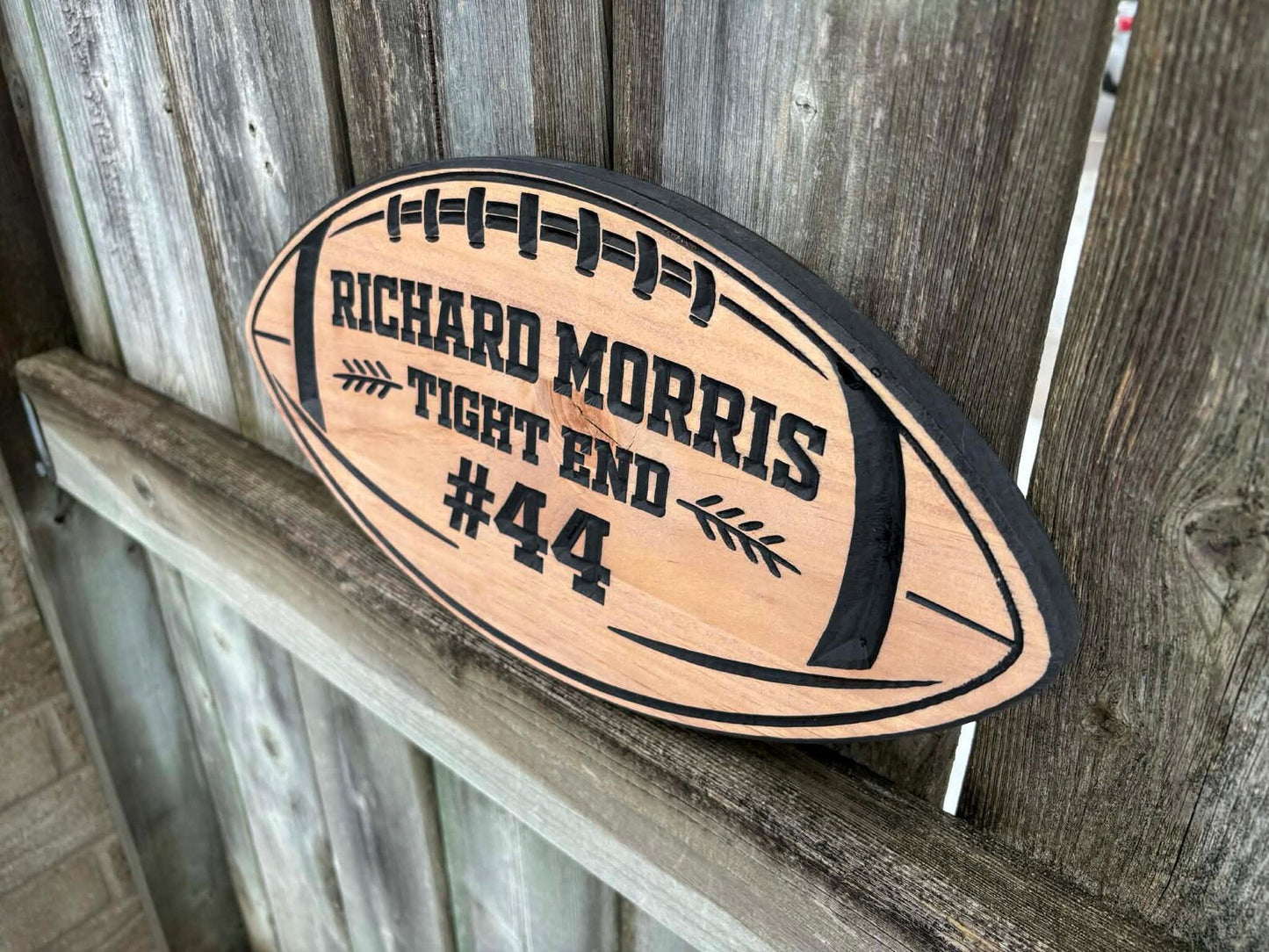 Football Shaped Sign