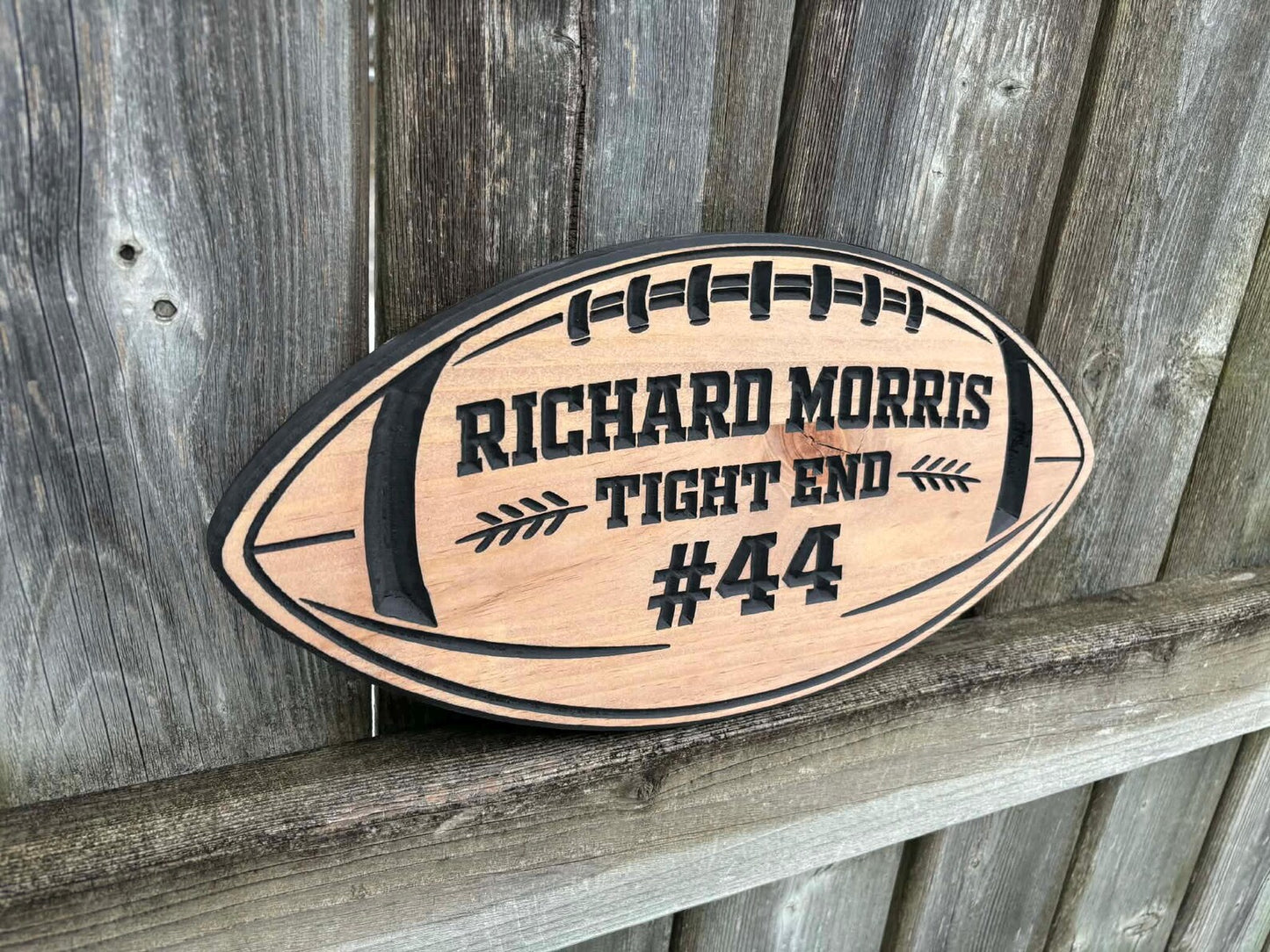 Football Shaped Sign