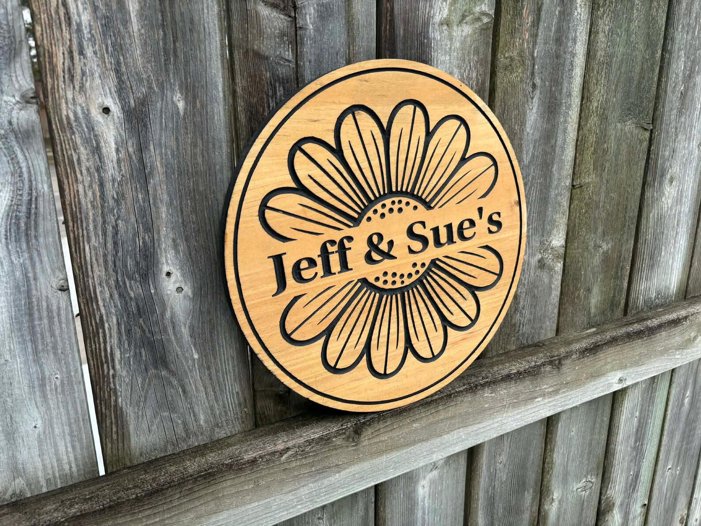 Couple Names in a Flower Sign
