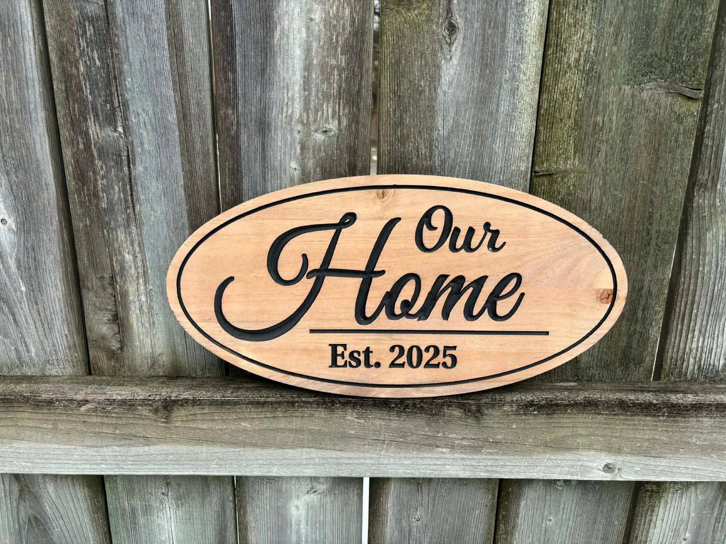 Our Home Oval Sign