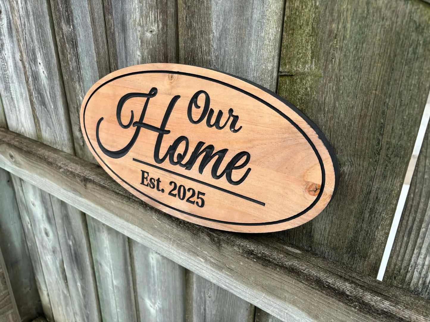 Our Home Oval Sign