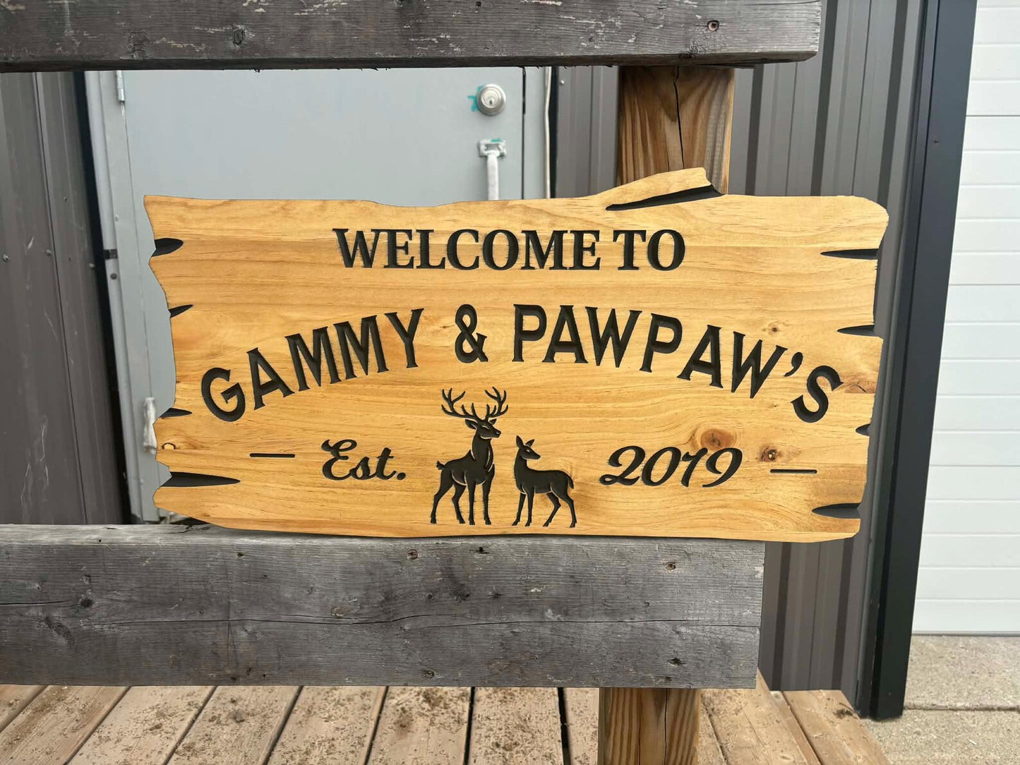 Custom Couples Deer Sign
