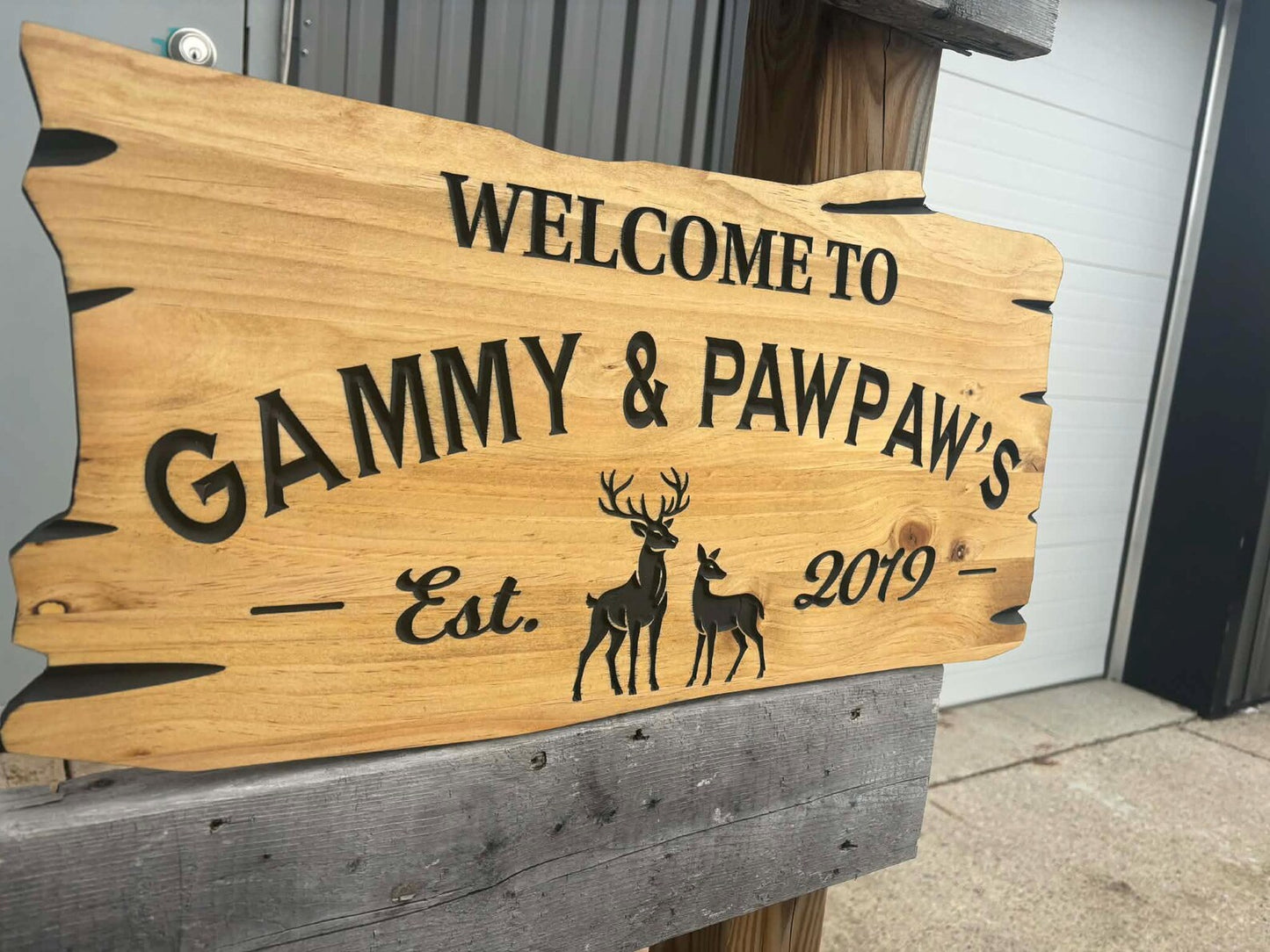 Custom Couples Deer Sign