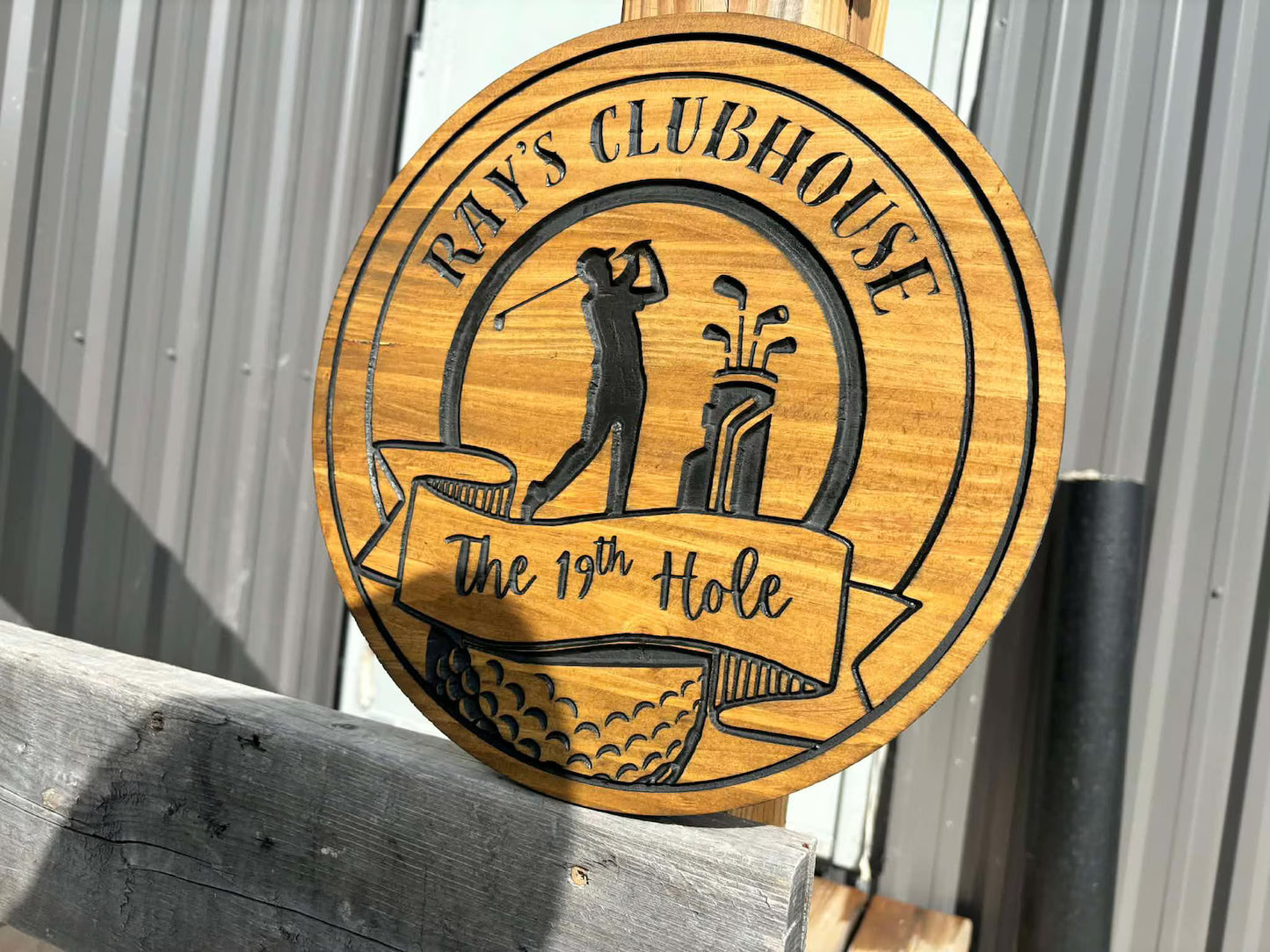 Golf Sign with Golf Player