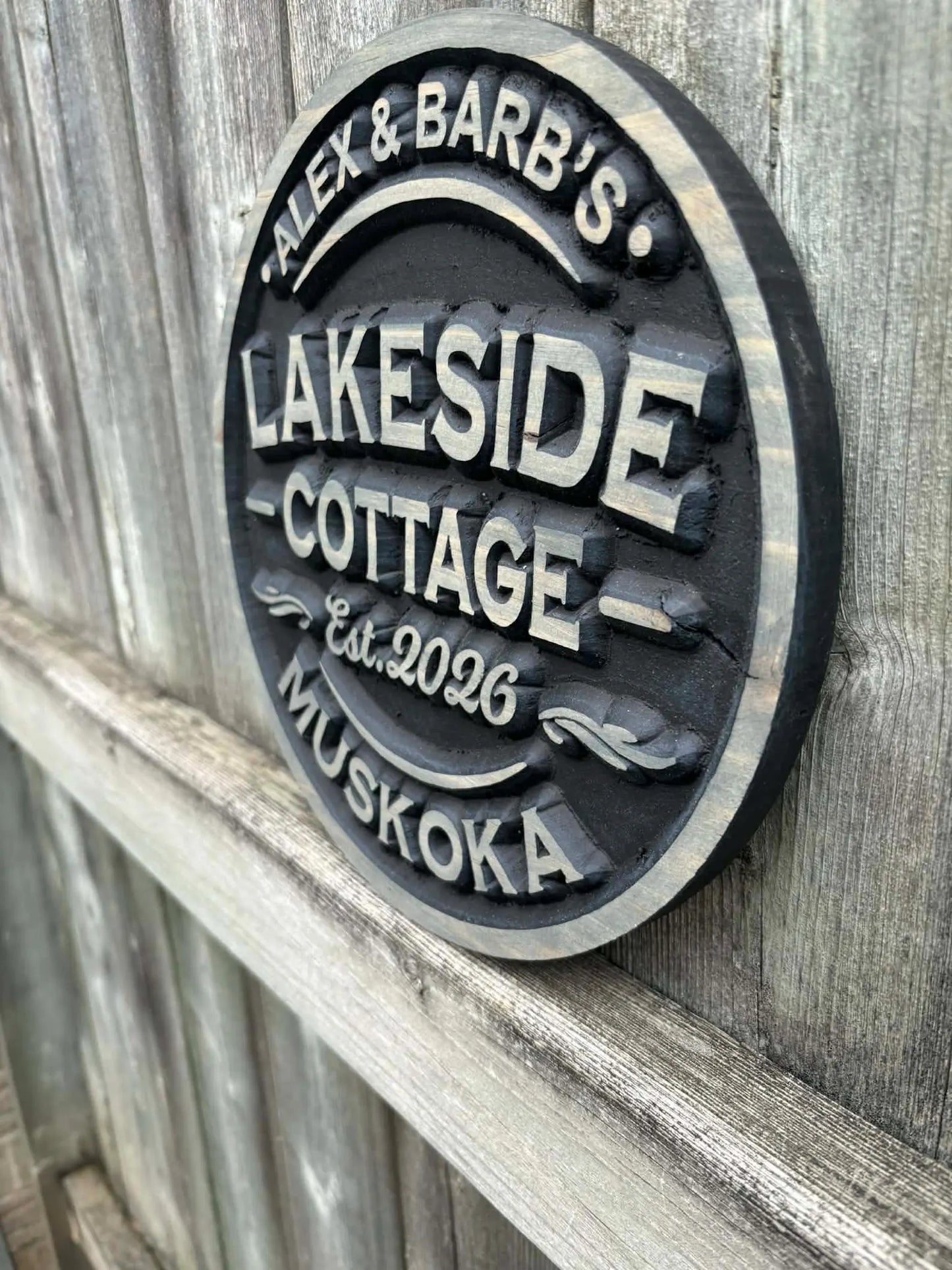 3D Circular Lakehouse Sign Text