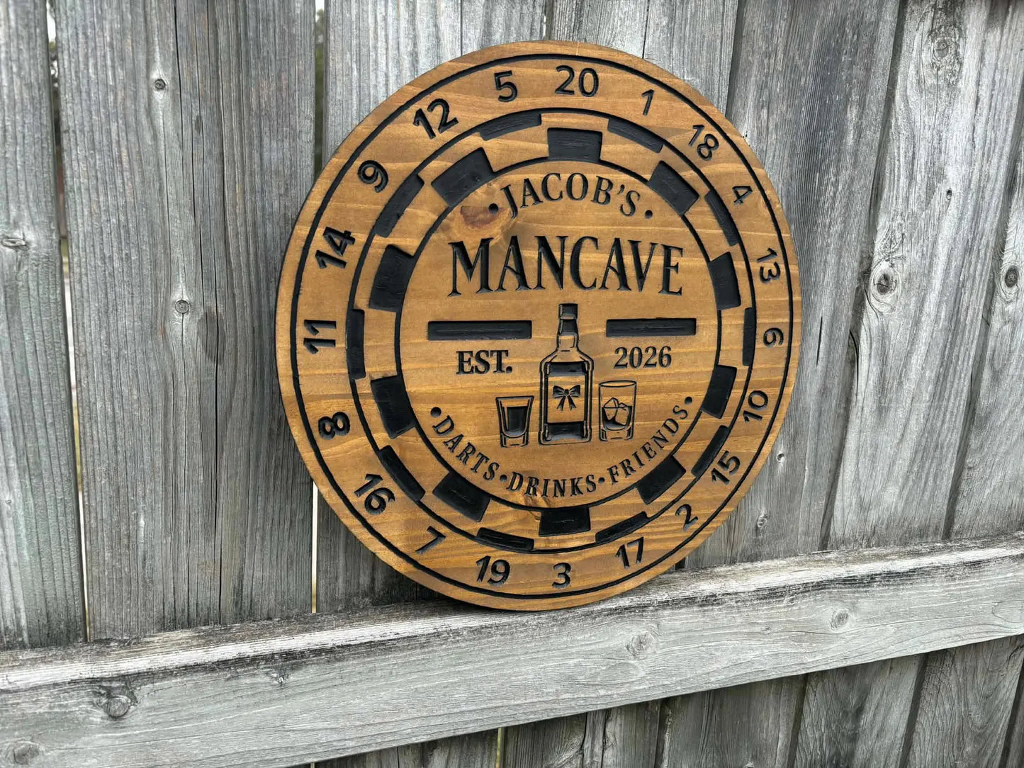 Dart Board Mancave Sign