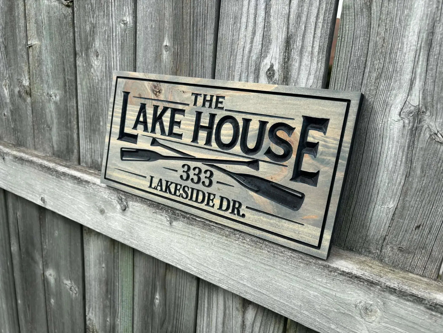 Lake House Address Sign