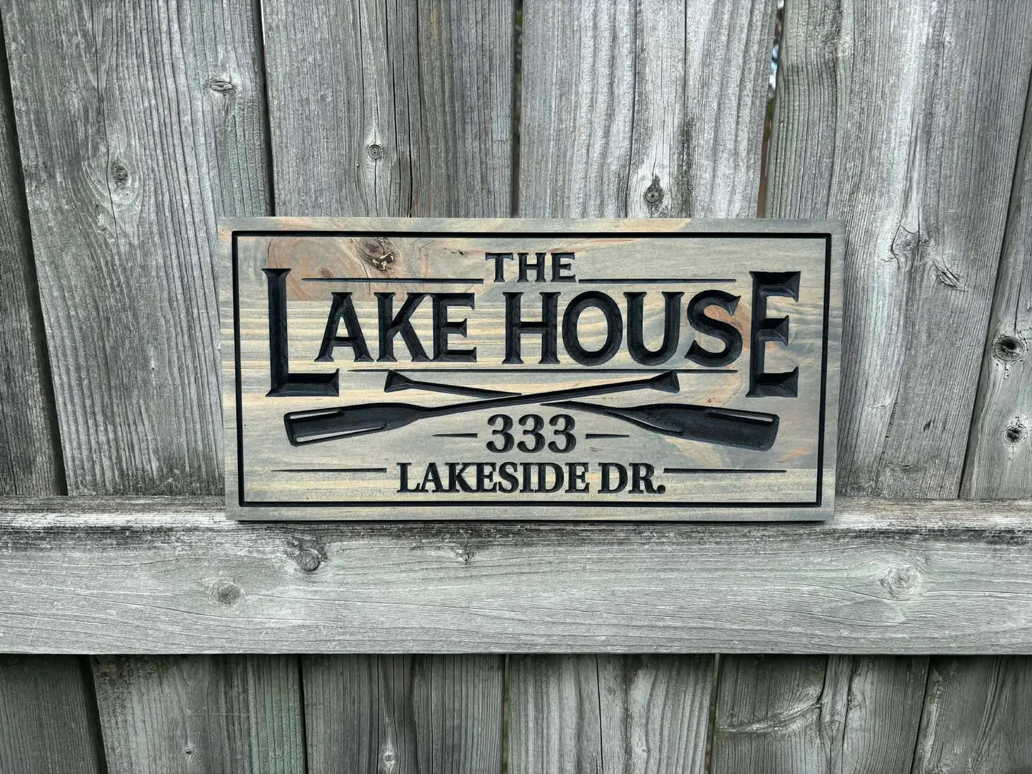 Lake House Address Sign