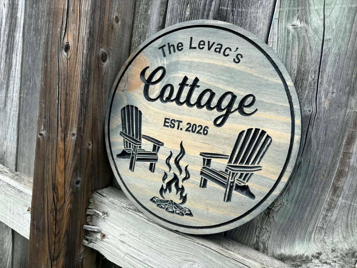 Custom Cottage Wood Sign | Personalized Lake House Wall Decor – Samgo ...