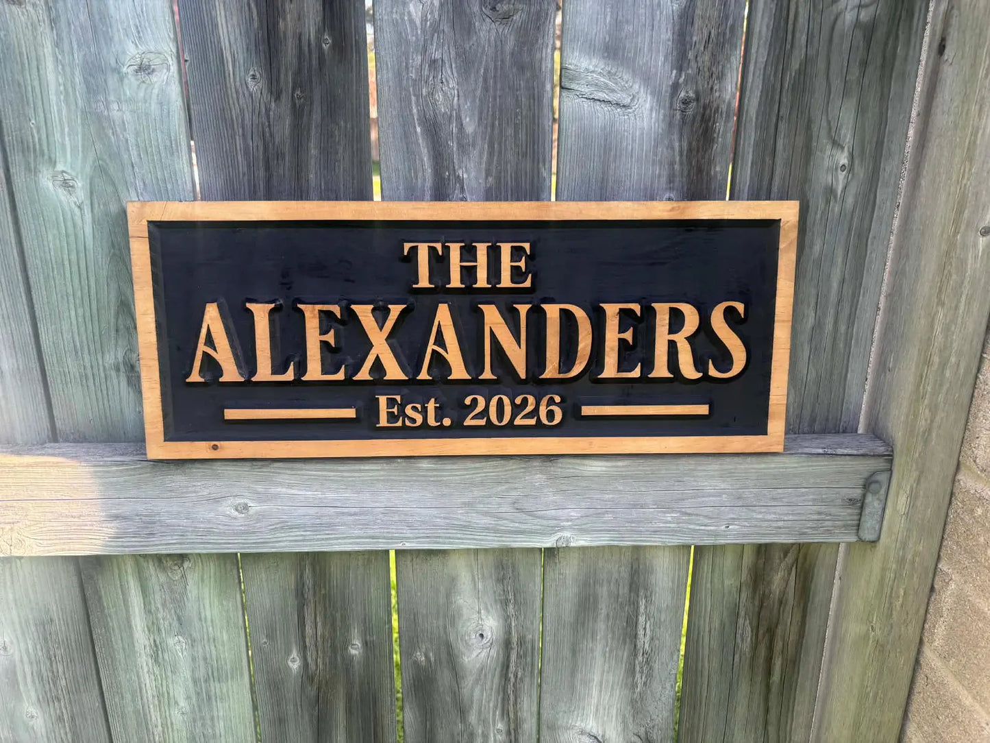 3D Personalized Family Name Wood Sign