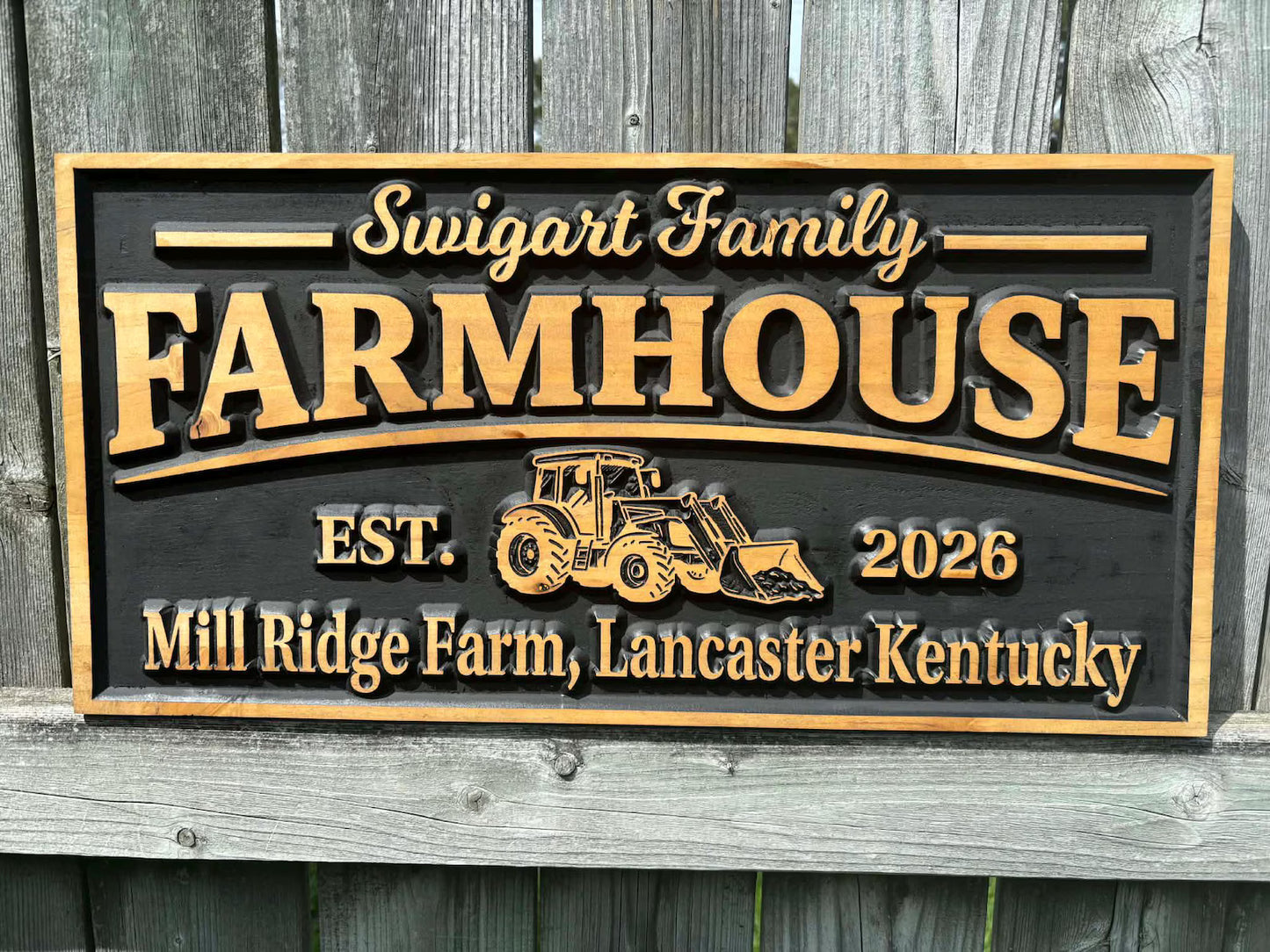 3D Family Farmhouse Sign
