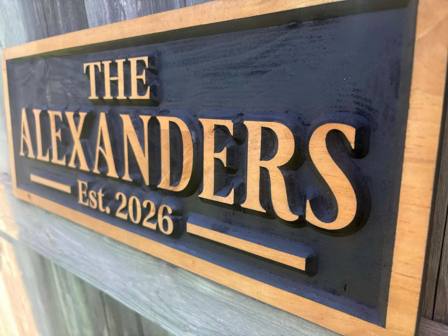 3D Personalized Family Name Wood Sign