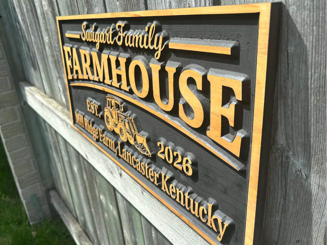 3D Family Farmhouse Sign