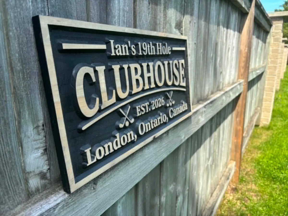 3D 19th Hole Golf Sign