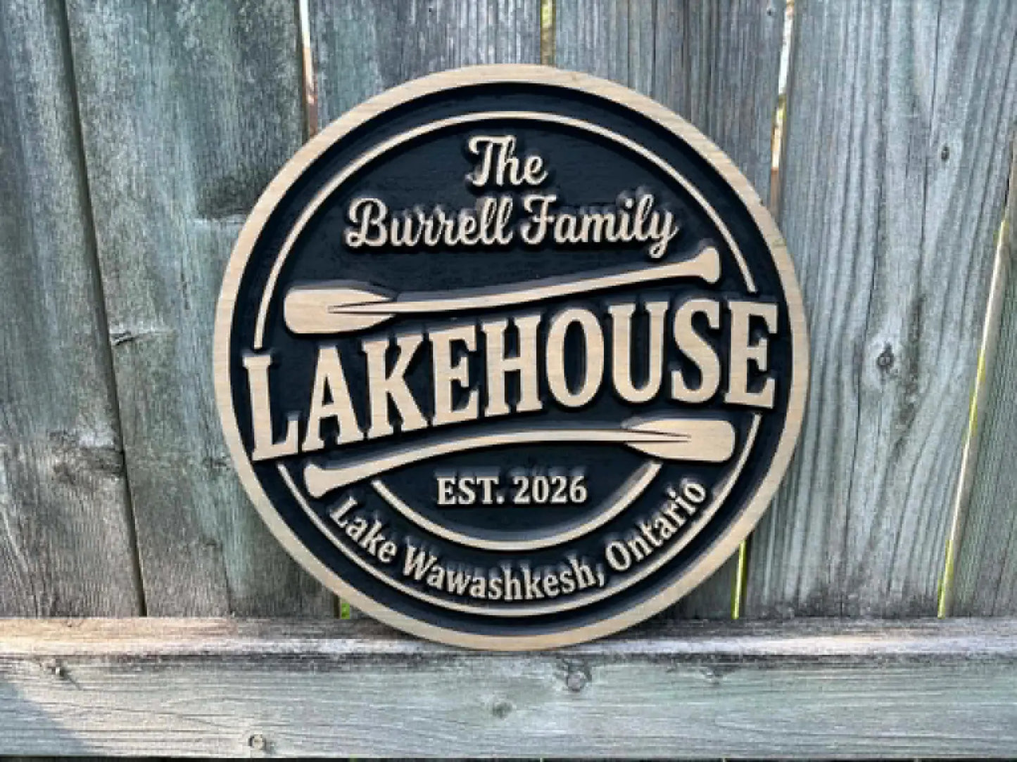 3D Circular Lakehouse Sign