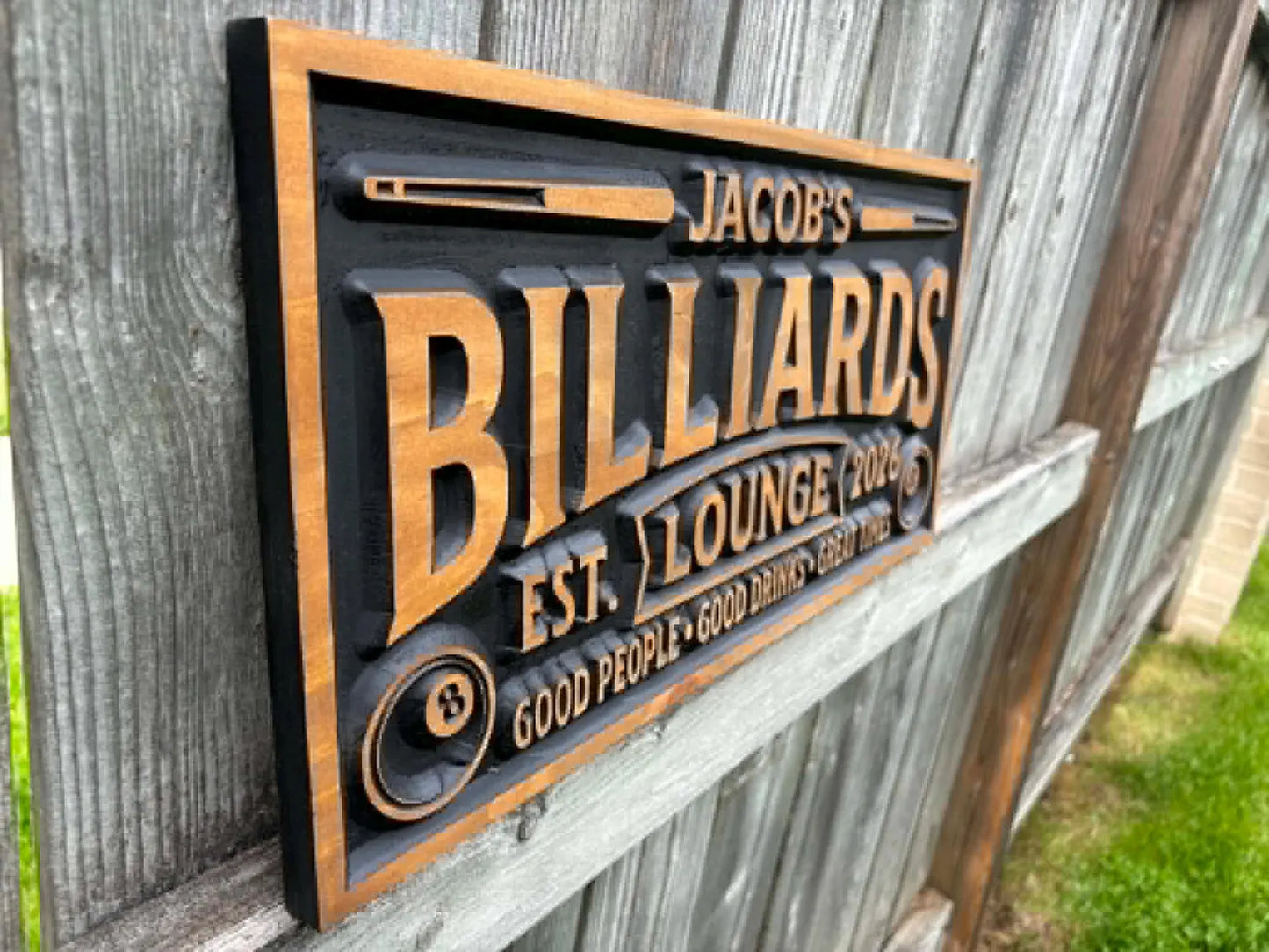 3D Billiards Sign