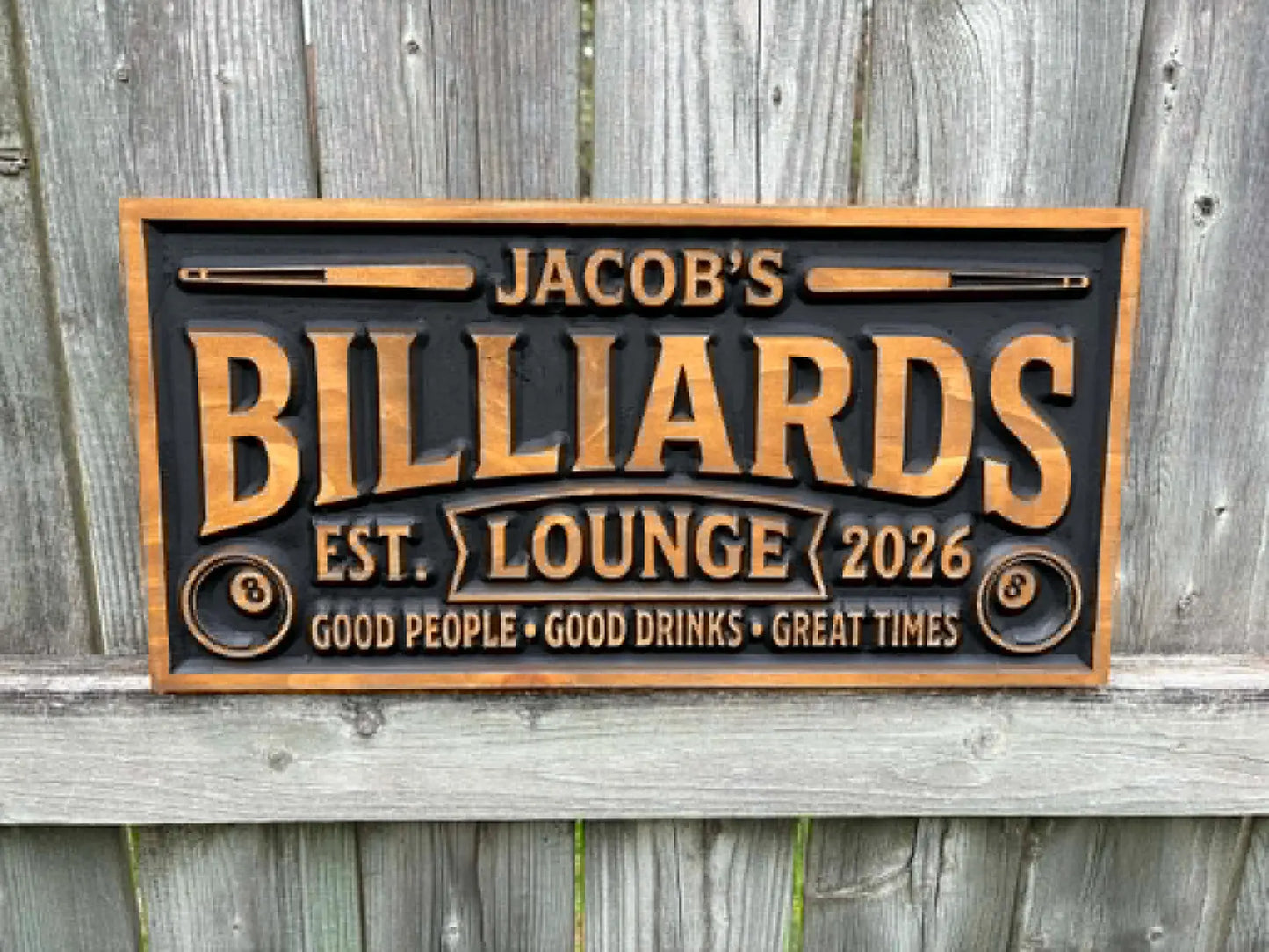 3D Billiards Sign