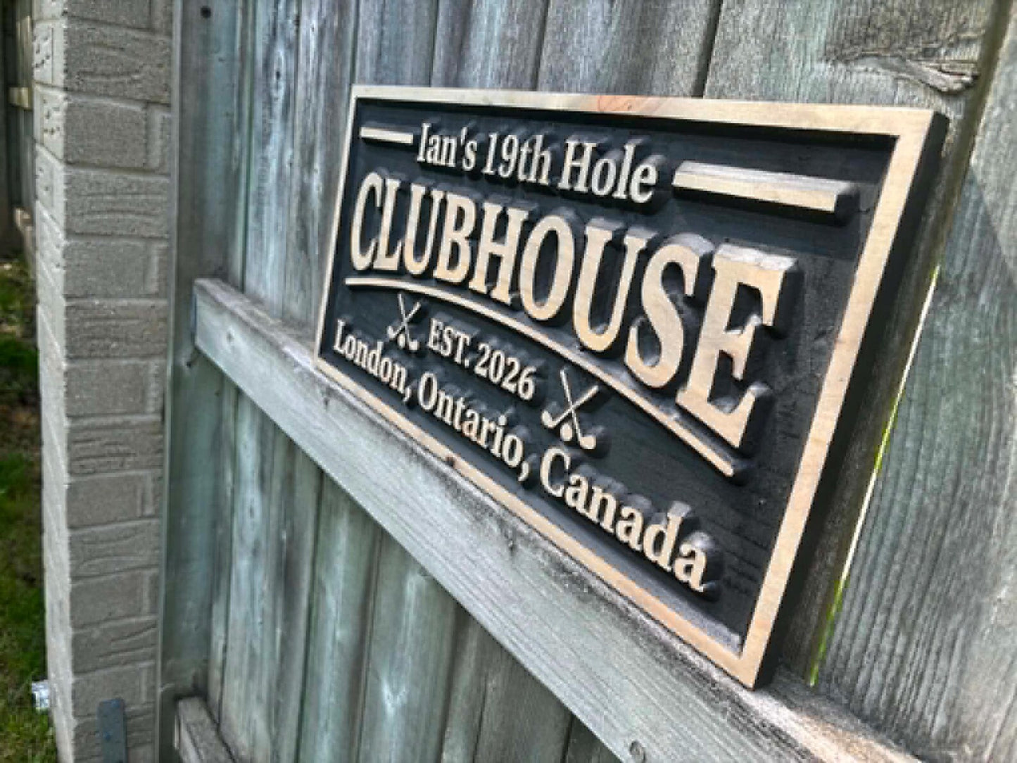3D 19th Hole Golf Sign