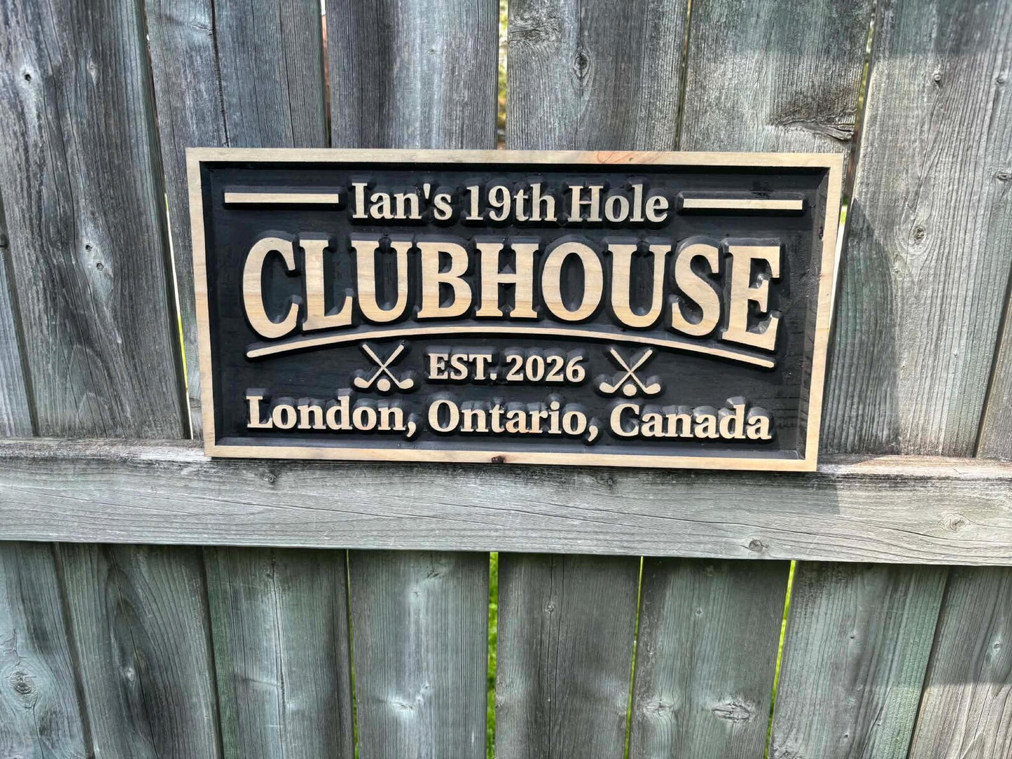 3D 19th Hole Golf Sign