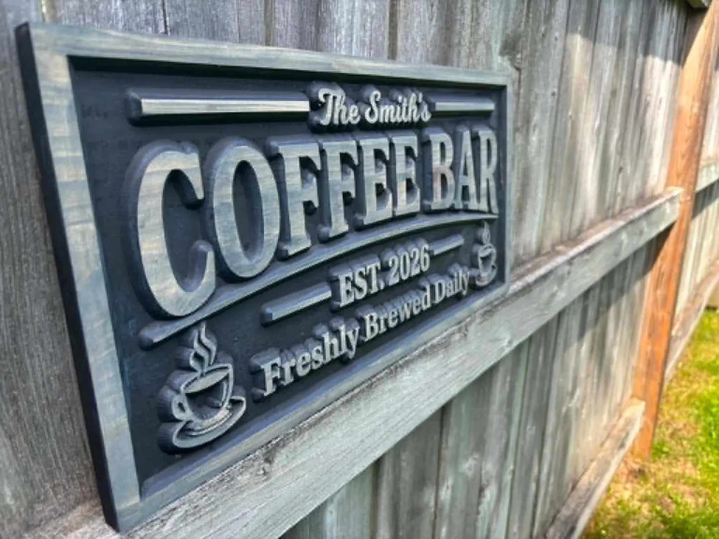 3D Coffee Bar Sign