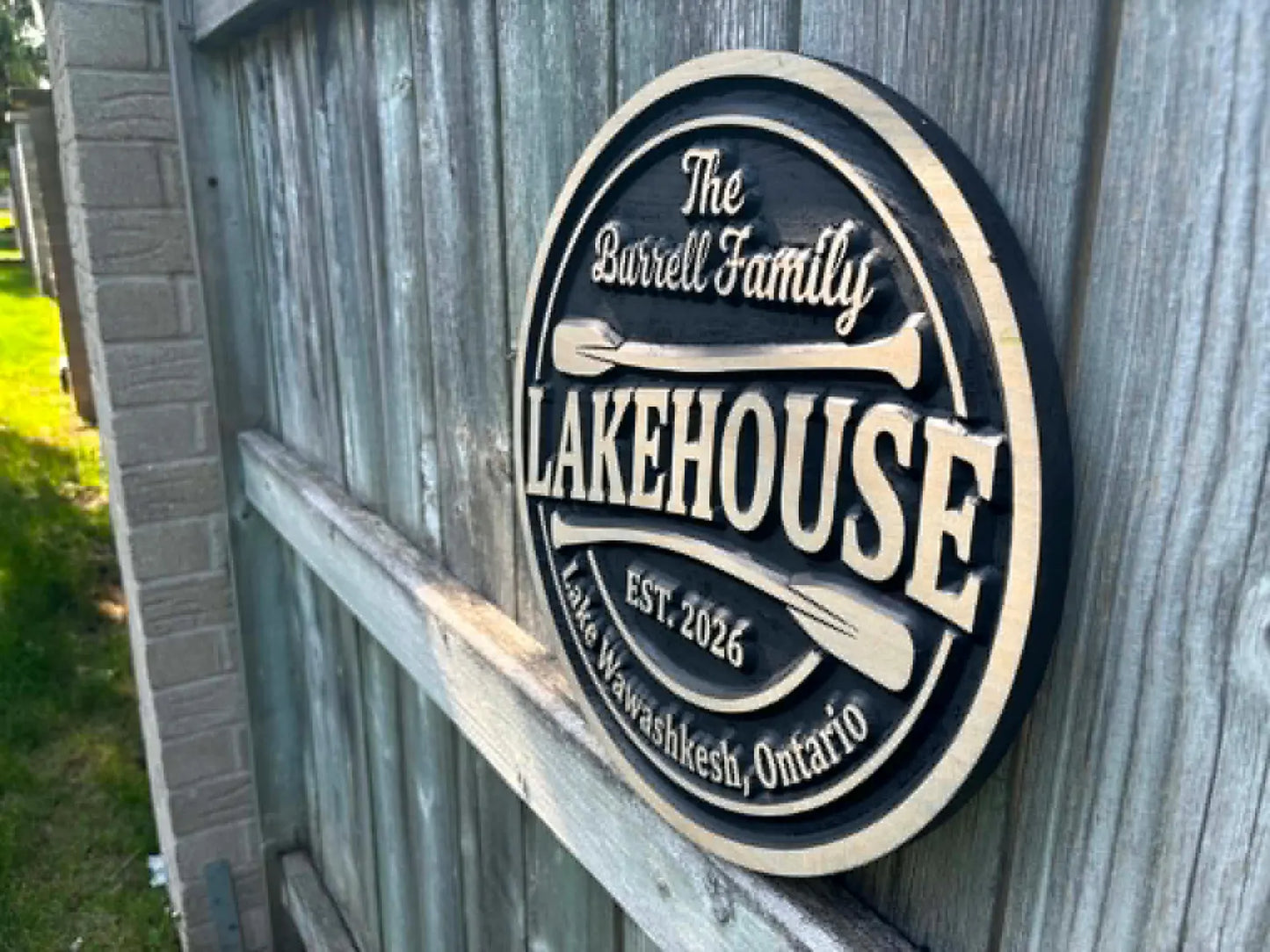 3D Circular Lakehouse Sign