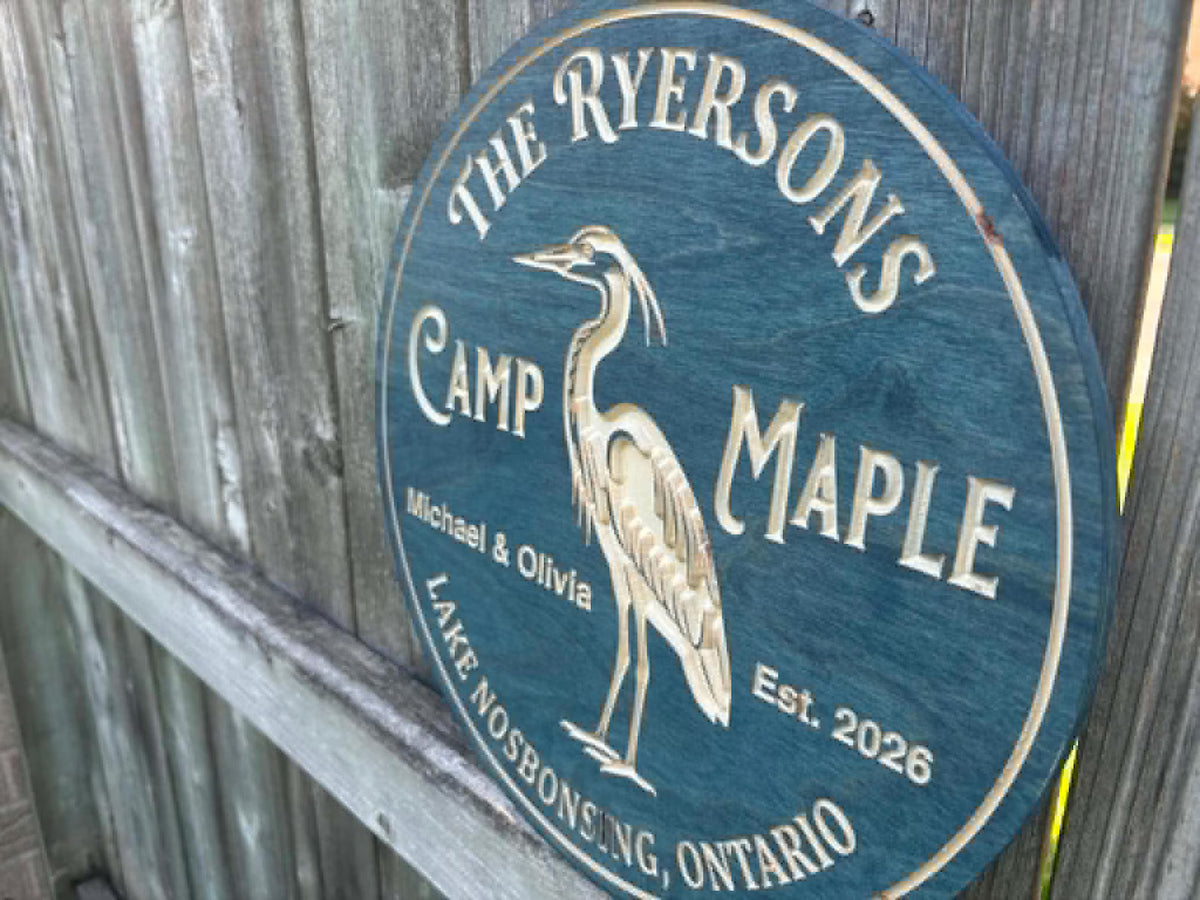 Custom Heron Sign