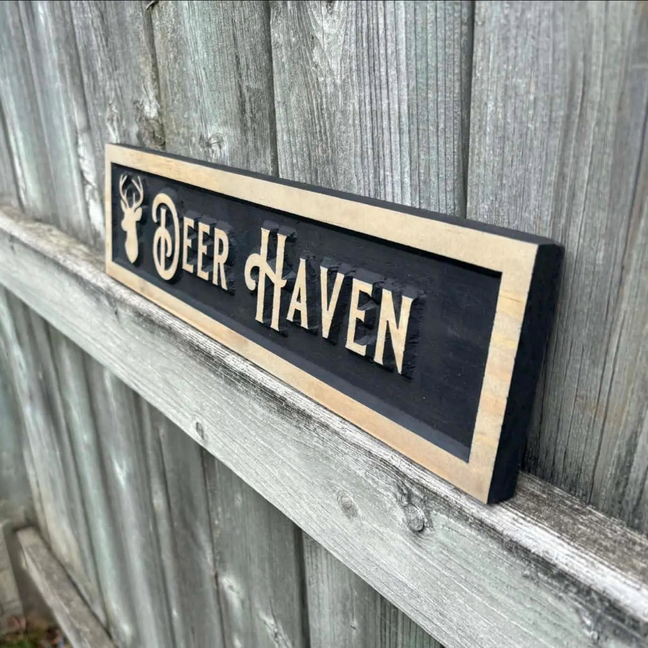 3D Deer Head Trail Sign