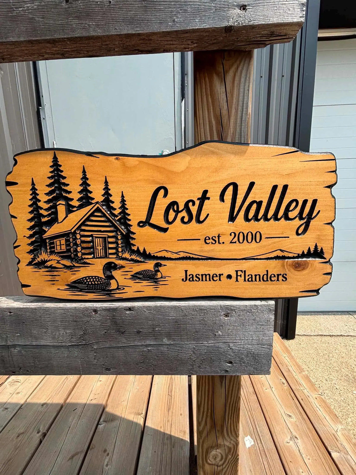 Lakehouse Loon Rustic Sign