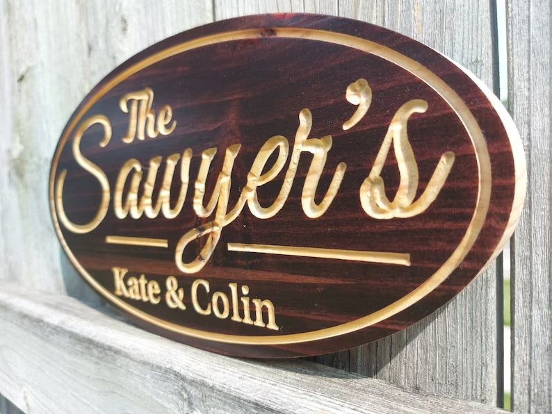 Custom Family Name Sign | Personalized Wood Decor