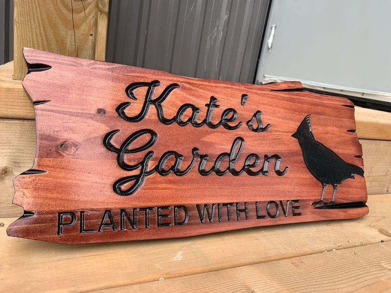 Outdoor Garden Sign | Custom Cottage Sign | Wood Cottage Sign | Anniversary Gift | Welcome Sign | Rustic Cottage Sign | Engraved Sign