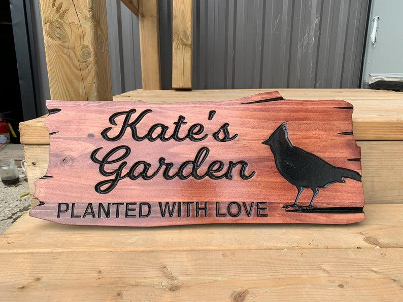 Outdoor Garden Sign | Custom Cottage Sign | Wood Cottage Sign | Anniversary Gift | Welcome Sign | Rustic Cottage Sign | Engraved Sign