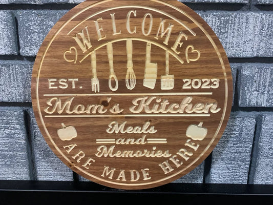 Custom Kitchen Sign | Custom Name Engraving | Personalized Kitchen Sign