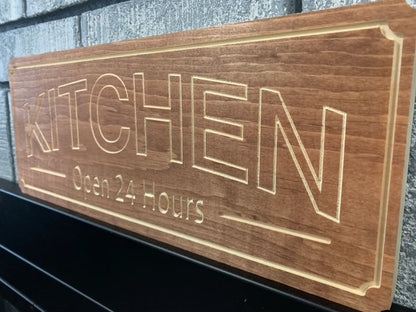 Custom Kitchen Sign | Personalized Wood Sign | Wooden Kitchen Sign | Custom Engraved Wood Sign