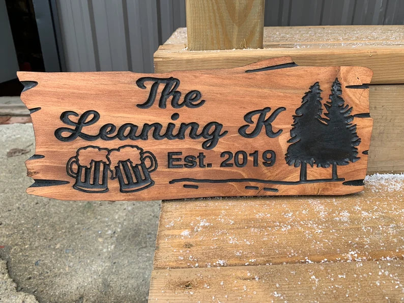 Outdoor Cottage Sign | Custom Cottage Sign | Wood Cottage Sign | Anniversary Gift | Welcome Sign | Rustic Cottage Sign | Engraved Sign