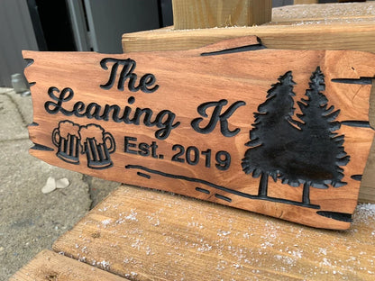 Outdoor Cottage Sign | Custom Cottage Sign | Wood Cottage Sign | Anniversary Gift | Welcome Sign | Rustic Cottage Sign | Engraved Sign