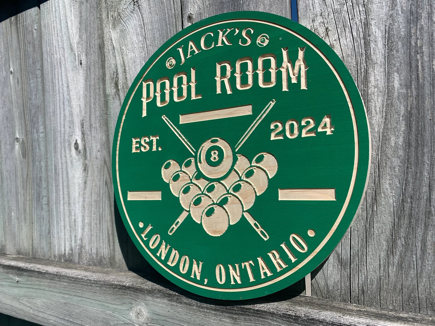 Custom pool Room Sign | Personalized Wood Sign
