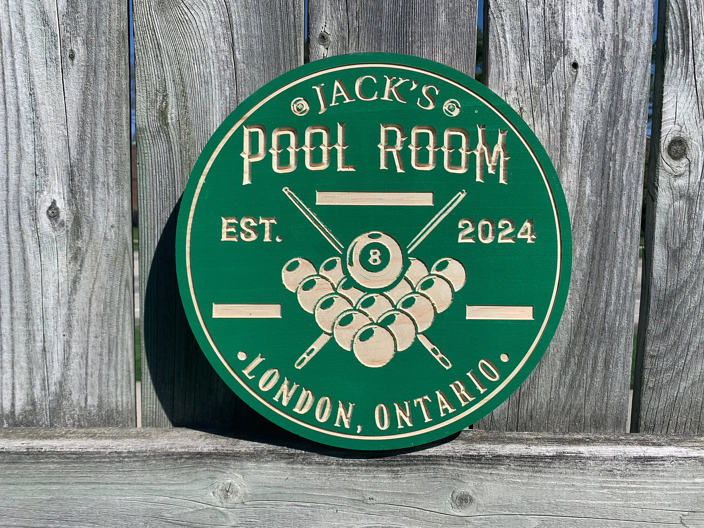 Custom pool Room Sign | Personalized Wood Sign