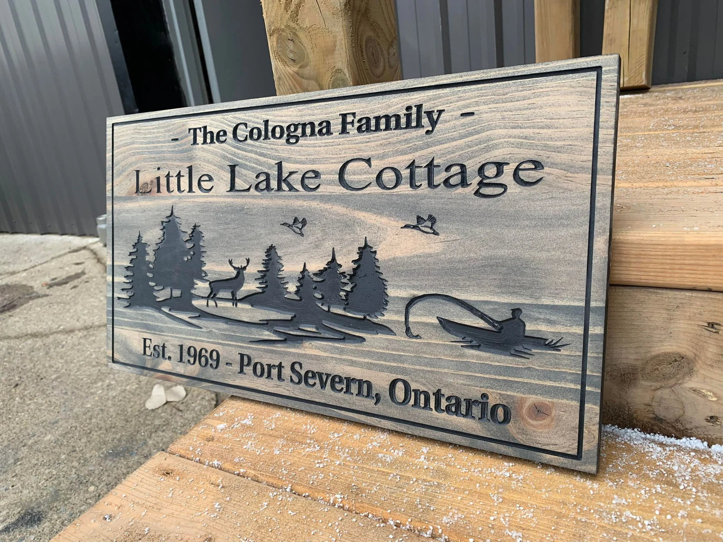 Custom Cottage Sign | Custom Engraved Lakehouse