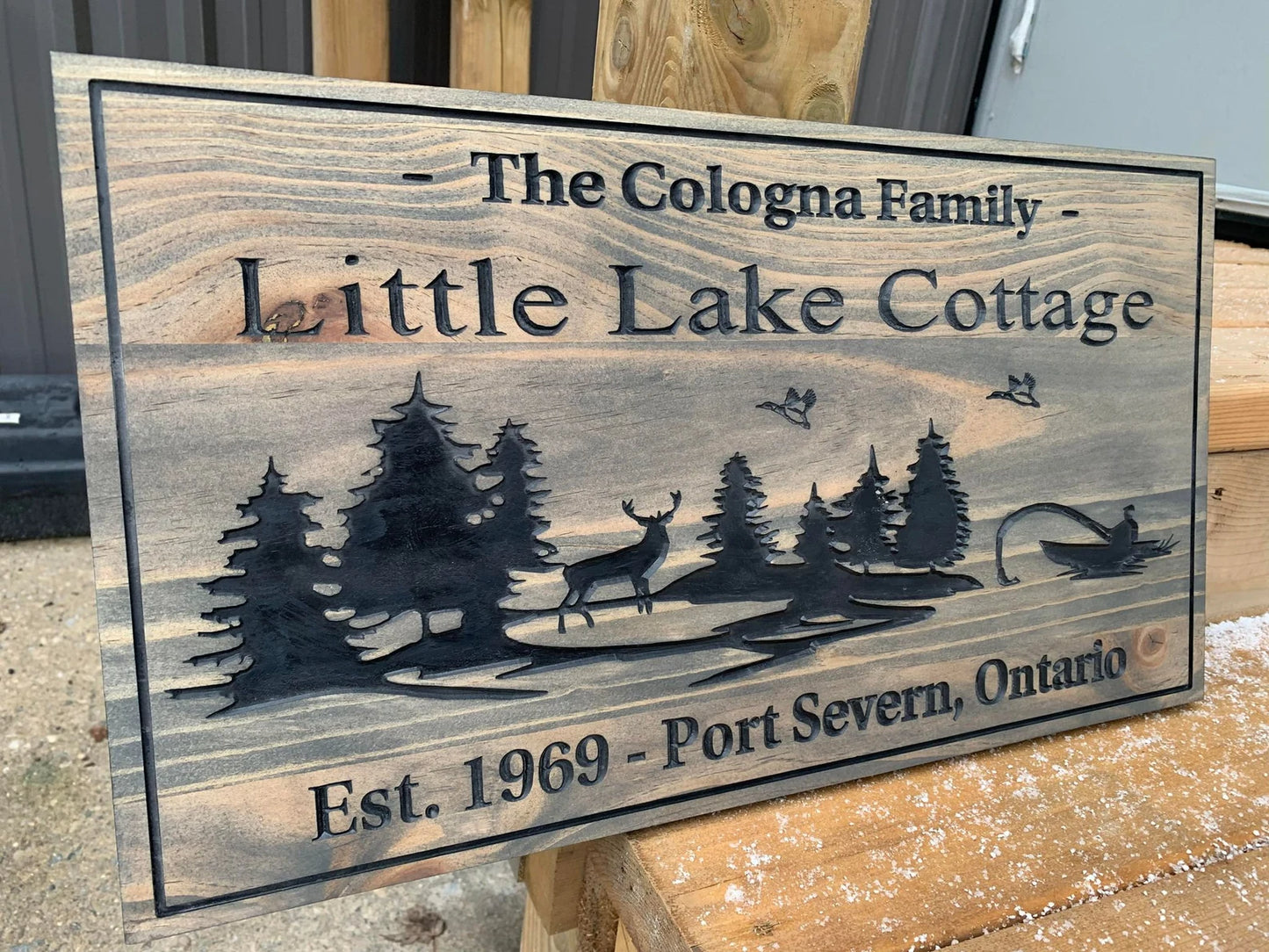 Custom Cottage Sign | Custom Engraved Lakehouse