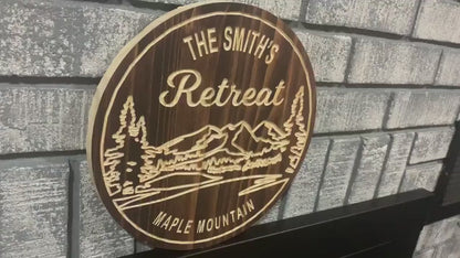 Custom Retreat Sign | Wooden Cottage Sign | Custom Cottage sign | Wood Sign | Engraved Wooden Sign