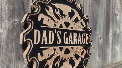 Custom Workshop sign | Wooden Workshop Sign | Custom Engraved Wood Sign | Outdoor Engraved Garage Sign | Round Sign | Rustic Sign | Circle