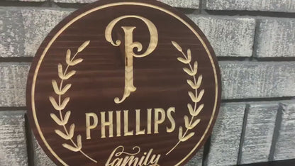 Custom Family Name Sign | Personalized Wood Sign | Wooden Family Name Sign | Custom Engraved Wood Sign