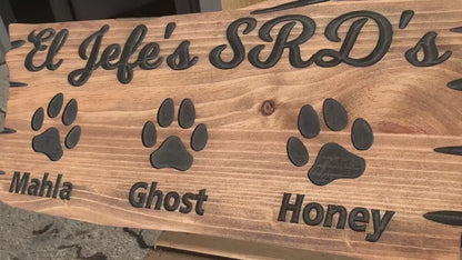 Outdoor Pet Sign | Custom Cottage Sign | Wood Cottage Sign | Anniversary Gift | Welcome Sign | Rustic Cottage Sign | Engraved Sign